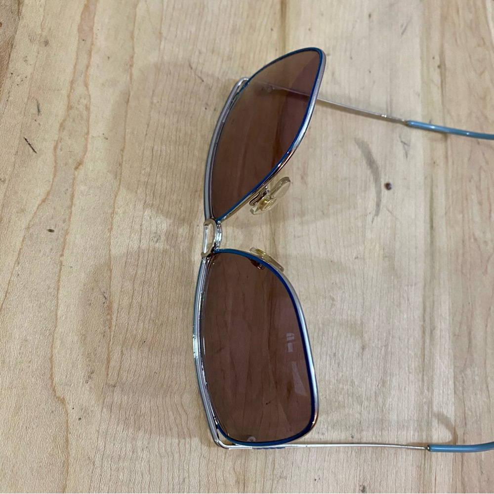 Gucci Vintage 70s Sunglasses Silver Plated Blue Authentic Sz 58-11-135 2204 Y2K - Picture 16 of 16